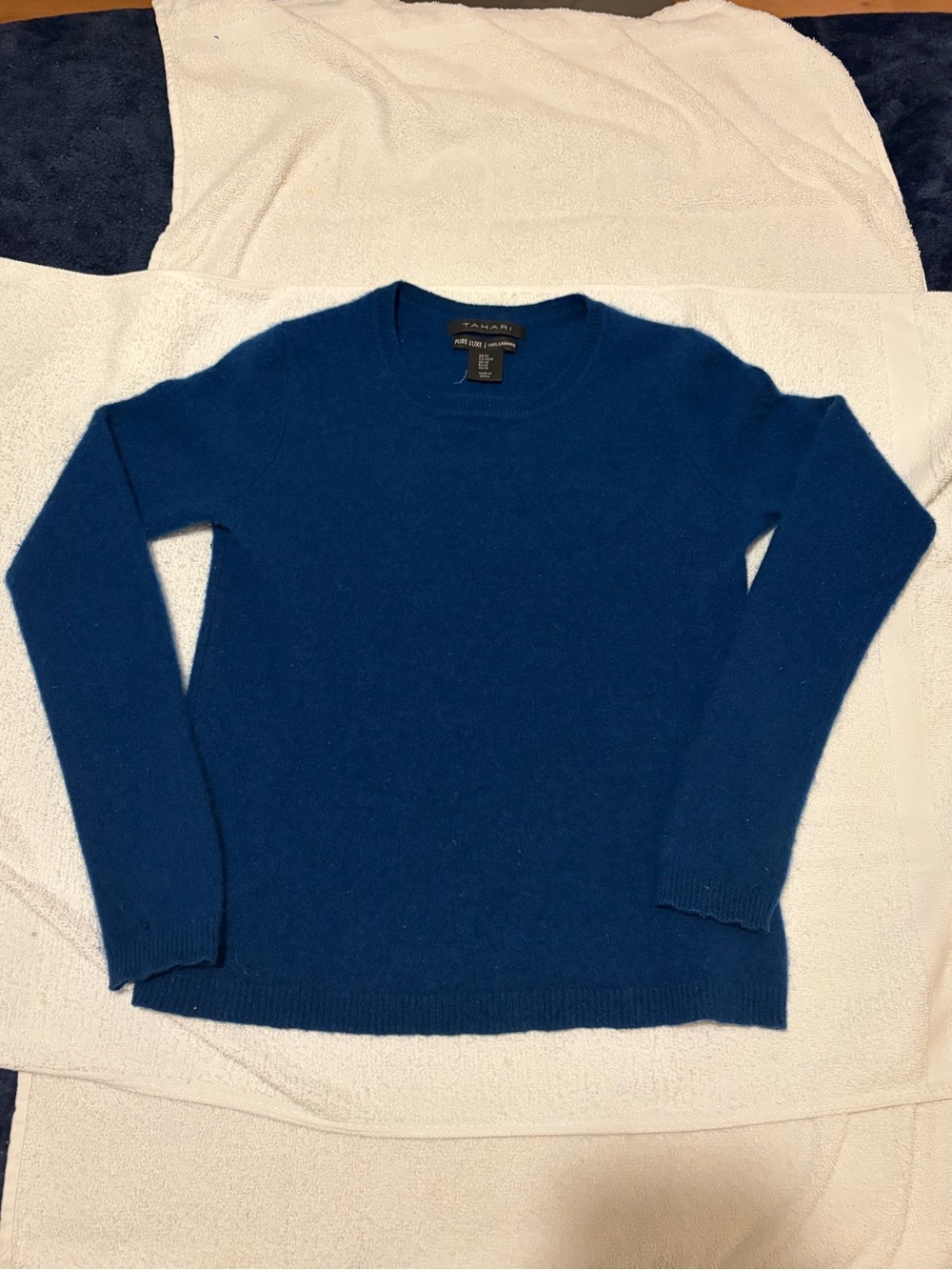 Tahari Women's Blue Crewneck Sweater